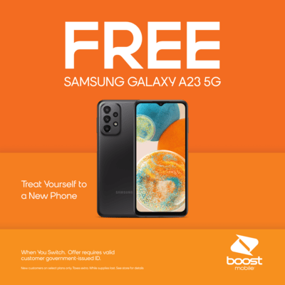 boost free phone when switch