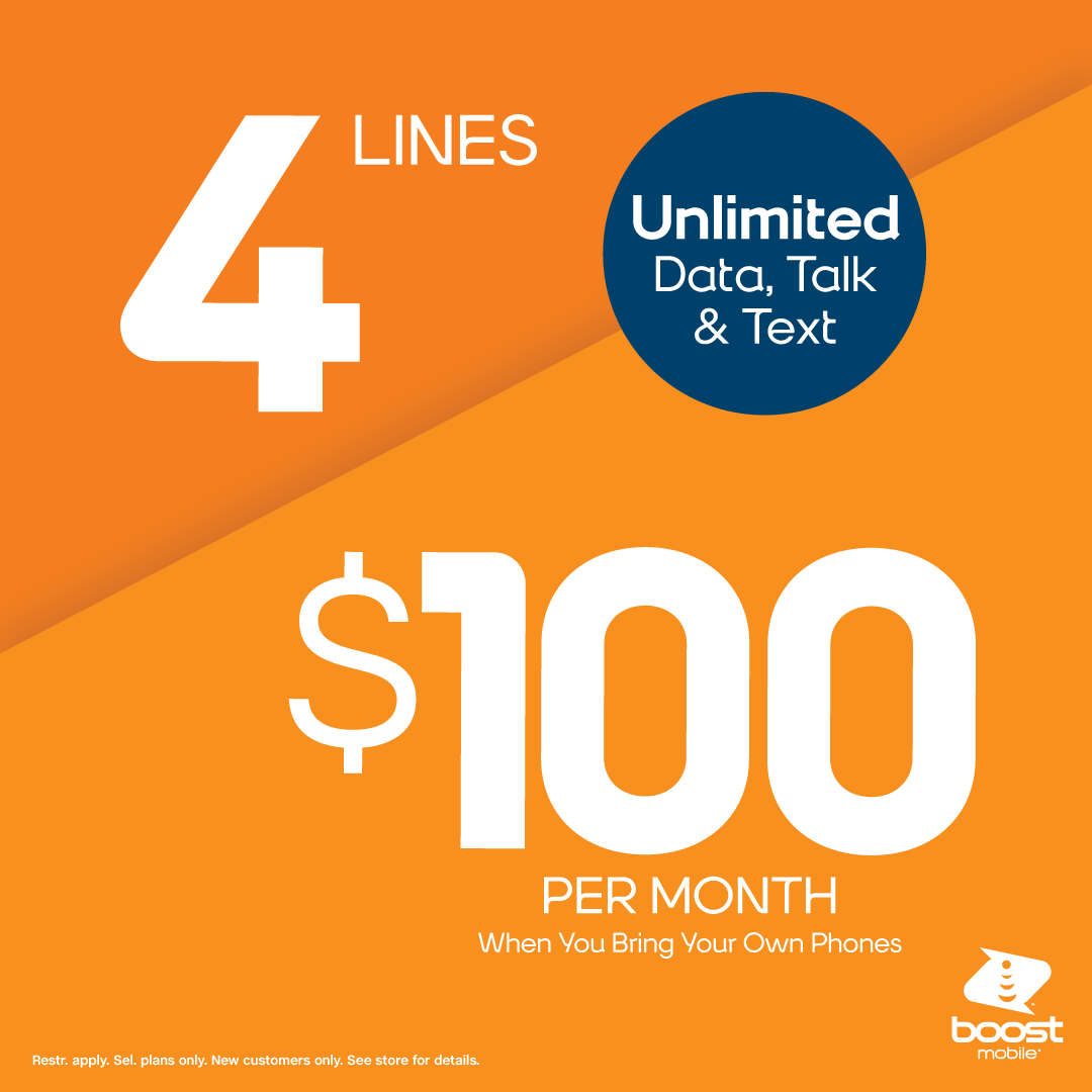 4 lines unlimited data